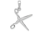 FJC Finejewelers 14k White Gold 3d Moveable Scissors Charm