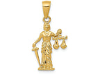 FJC Finejewelers 14k Yellow Gold 3d Lady Of Justice with Moveable Scales Charm
