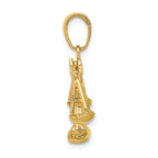 FJC Finejewelers 14k Yellow Gold 3d Moveable Scales Of Justice Charm