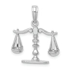 FJC Finejewelers 14k White Gold 3d Scales Of Justice Polish Moveable Charm