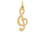 FJC Finejewelers 14k Yellow Gold Polished Treble Clef Charm