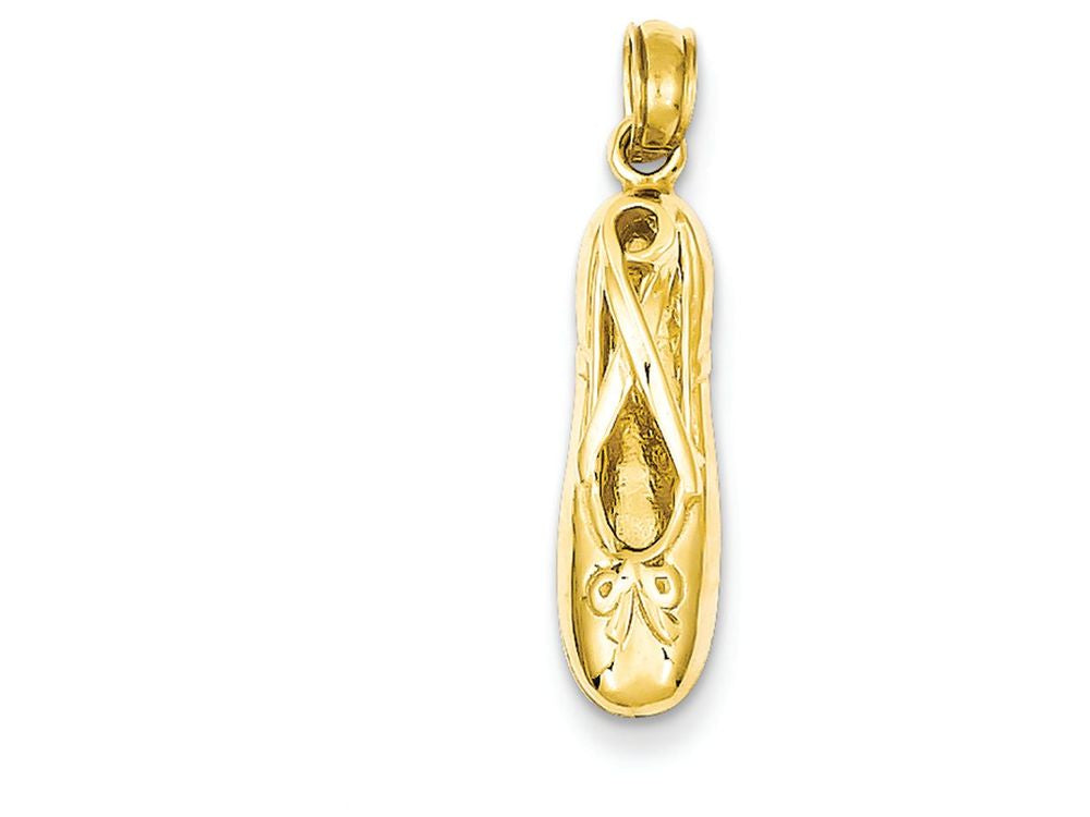 FJC Finejewelers 14k Yellow Gold 3d Ballet Slipper Charm