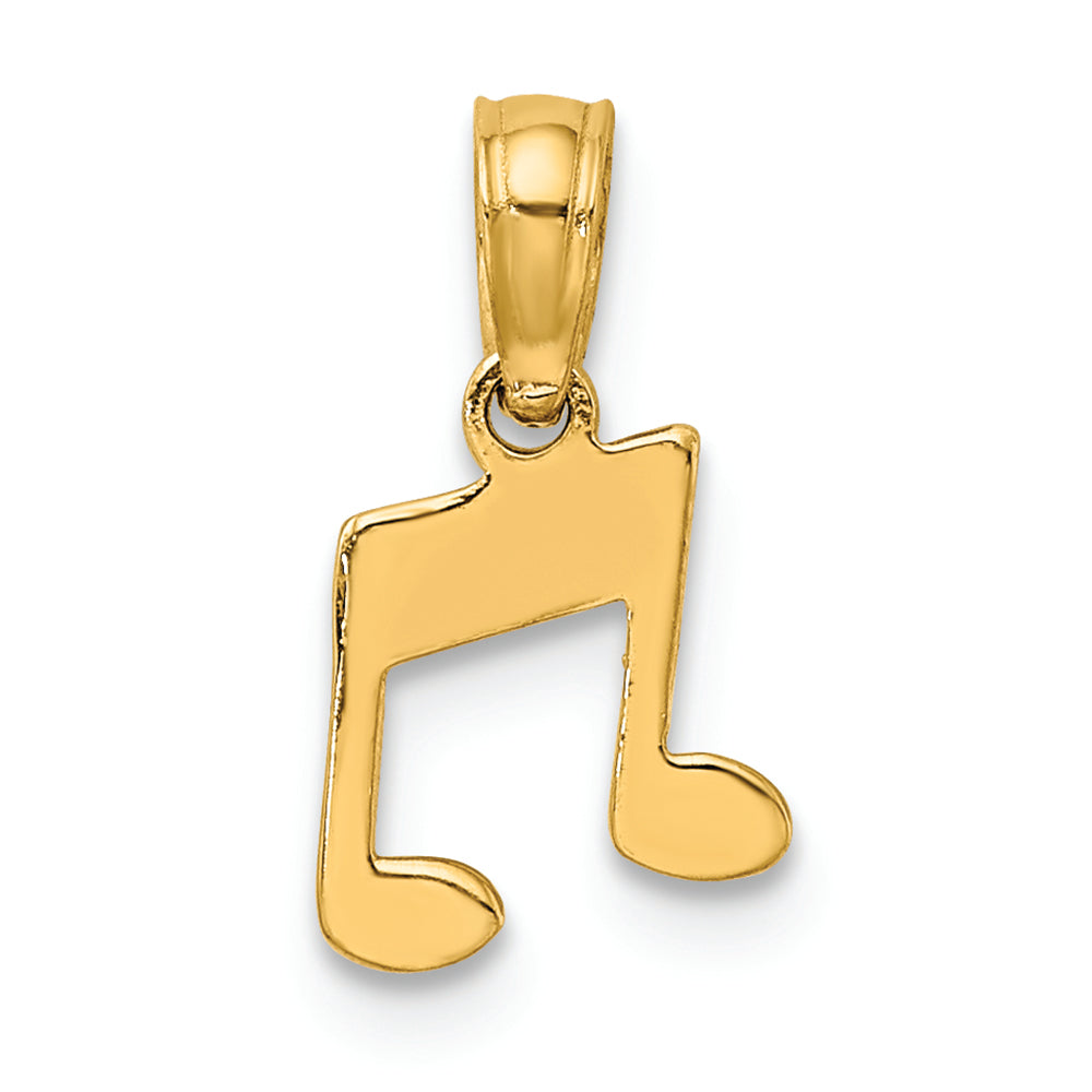 FJC Finejewelers 14k Yellow Gold Double Notes Charm