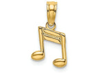 FJC Finejewelers 14k Yellow Gold Double Notes Charm