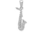 FJC Finejewelers 14k White Gold 3d Saxophone Charm