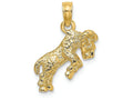 FJC Finejewelers 14k Yellow Gold 3d Aries Zodiac Charm