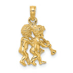 FJC Finejewelers 14k Yellow Gold 3d Gemini Zodiac Charm