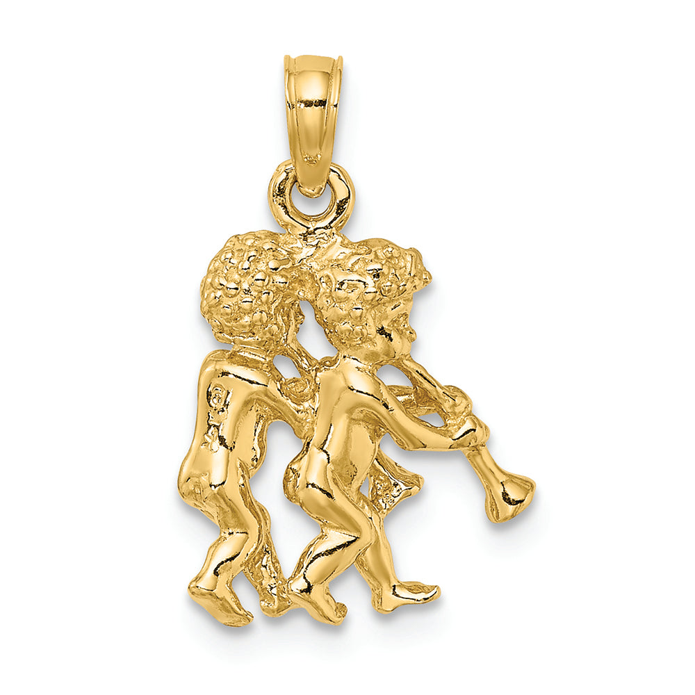 FJC Finejewelers 14k Yellow Gold 3d Gemini Zodiac Charm