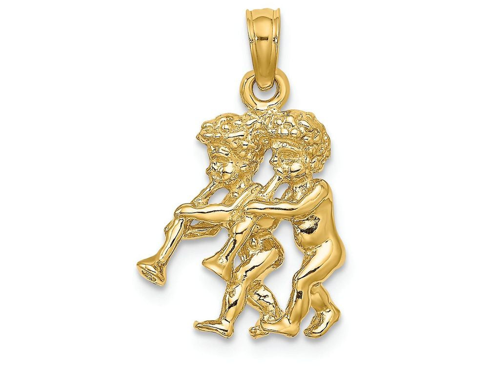 FJC Finejewelers 14k Yellow Gold 3d Gemini Zodiac Charm
