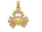 FJC Finejewelers 14k Yellow Gold 3d Cancer Zodiac Charm