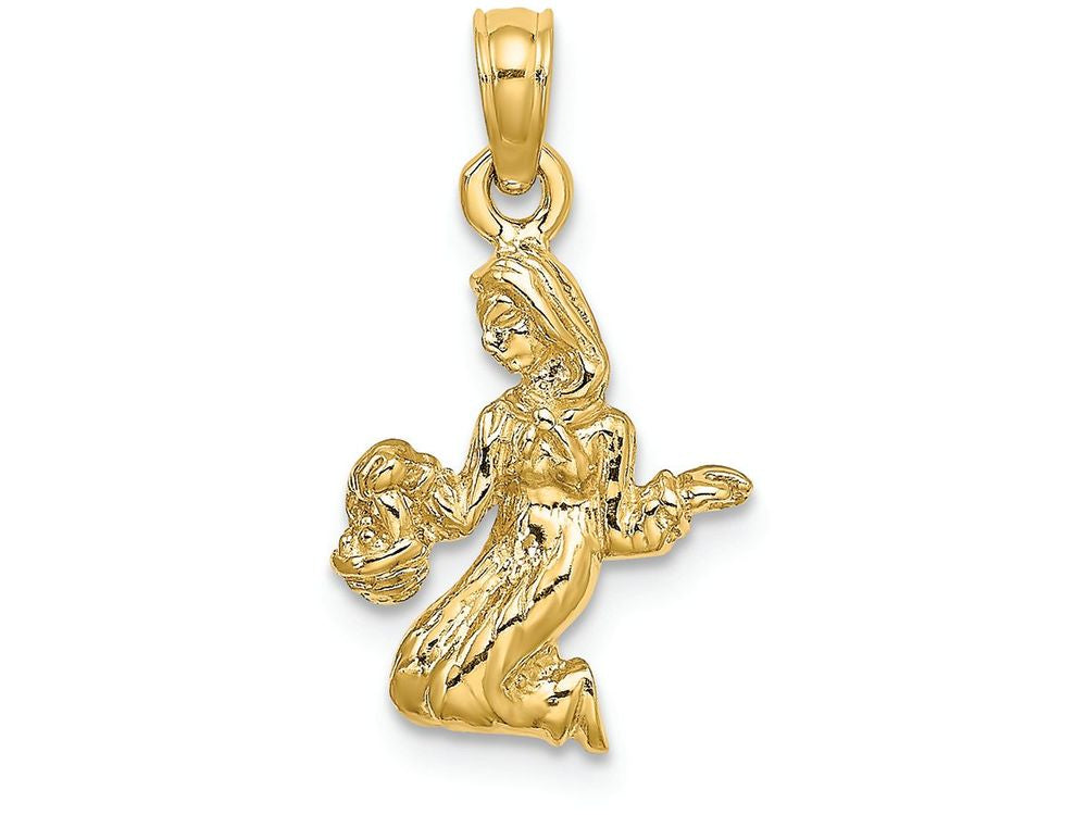 FJC Finejewelers 14k Yellow Gold 3d Virgo Zodiac Charm