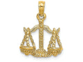 FJC Finejewelers 14k Yellow Gold 3d Libra Zodiac Charm
