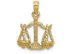 FJC Finejewelers 14k Yellow Gold 3d Libra Zodiac Charm