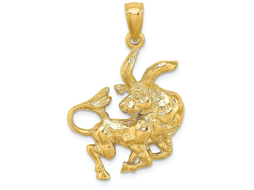 FJC Finejewelers 14k Yellow Gold Large Taurus Zodiac Charm