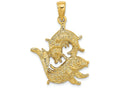 FJC Finejewelers 14k Yellow Gold Large Pisces Zodiac Charm