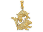 FJC Finejewelers 14k Yellow Gold Large Pisces Zodiac Charm