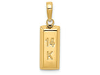 FJC Finejewelers 14k 3d  14k Yellow Gold Bar Charm