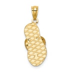 FJC Finejewelers 14k Yellow Gold Flip Flop Charm