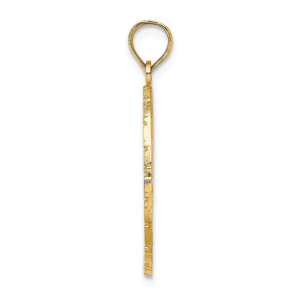 FJC Finejewelers 14k Yellow Gold Jamaica with Bird Flowers Charm