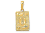 FJC Finejewelers 14k Yellow Gold Mile 0 Key West Mile Marker Charm