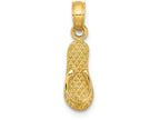 FJC Finejewelers 14k Yellow Gold Myrtle Beach Single Flip-flop Charm