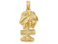FJC Finejewelers 14k Yellow Gold Sanibel On Palm Tree Charm