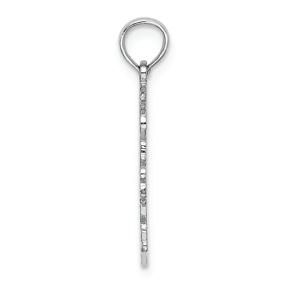 FJC Finejewelers 14k White Gold White Double Palm Treesflat Charm