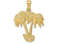 FJC Finejewelers 14k Yellow Gold Double Palm Trees Charm