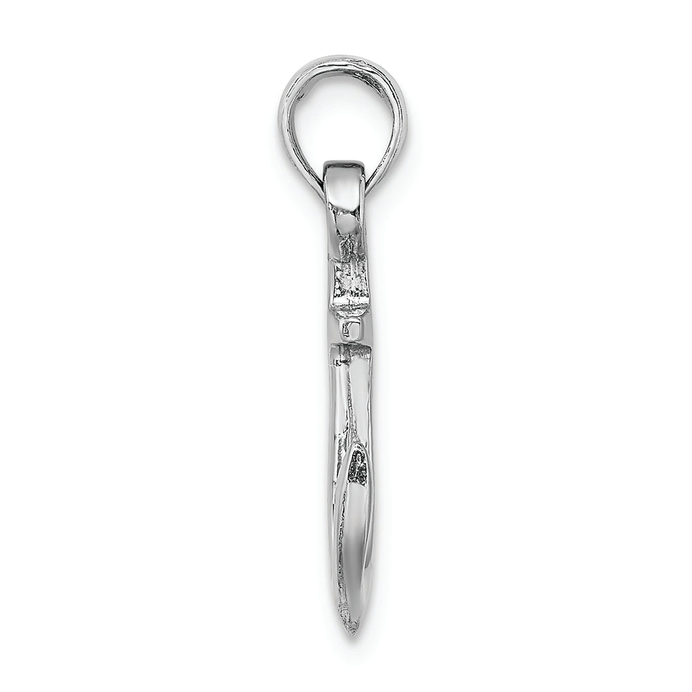 FJC Finejewelers 14k White Gold 3d Anchor Charm