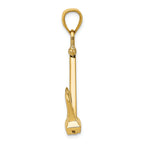 FJC Finejewelers 14k Yellow Gold 3d T-bar Style Anchor Charm