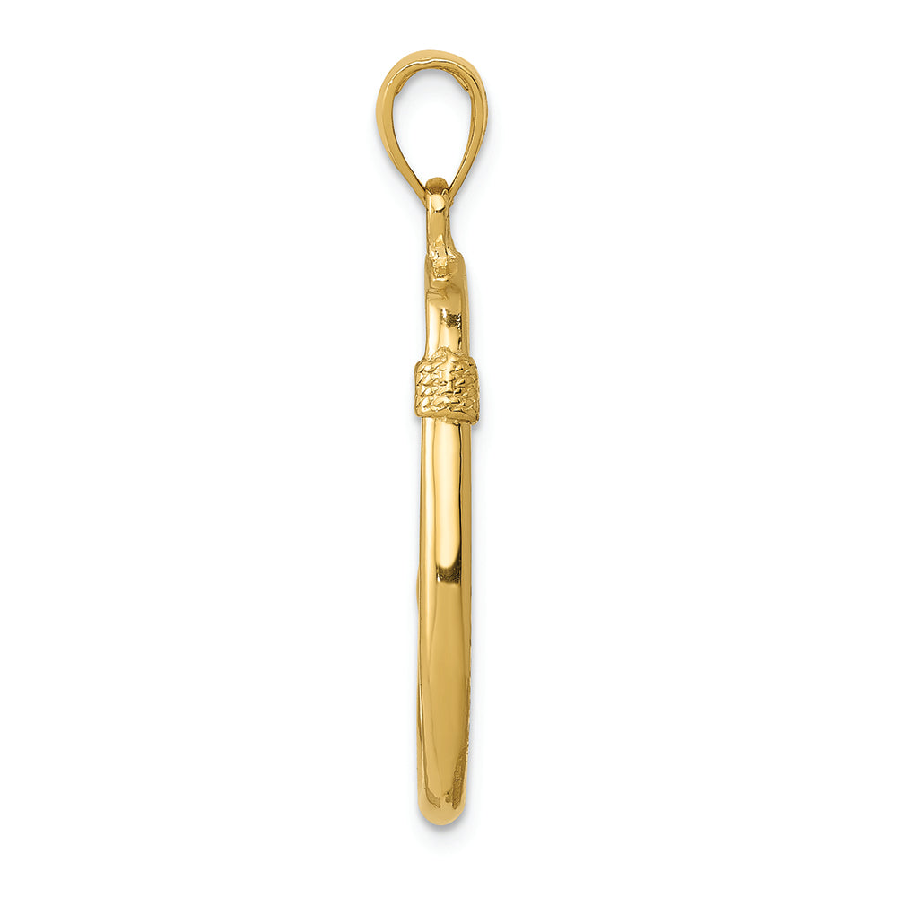 FJC Finejewelers 14k Yellow Gold 3d Fishing Hook Charm