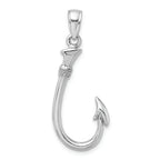 FJC Finejewelers 14k White Gold 3d Fish Hook Charm