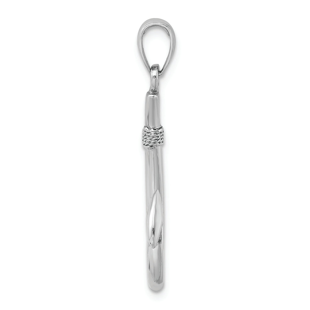 FJC Finejewelers 14k White Gold 3d Fish Hook Charm