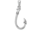 FJC Finejewelers 14k White Gold 3d Fish Hook Charm