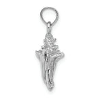 FJC Finejewelers 14k White Gold White 3d Conch Shell Charm