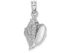 FJC Finejewelers 14k White Gold White Conch Shell Charm