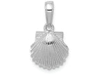 FJC Finejewelers 14k White Gold Scallop Shell Charm