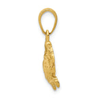 FJC Finejewelers 14k Yellow Gold Blue Crab Charm