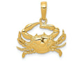 FJC Finejewelers 14k Yellow Gold Blue Crab Charm