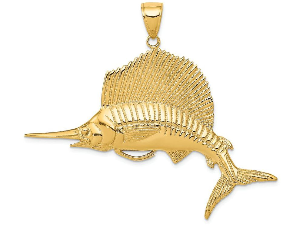 FJC Finejewelers 14k Yellow Gold Sailfish Charm