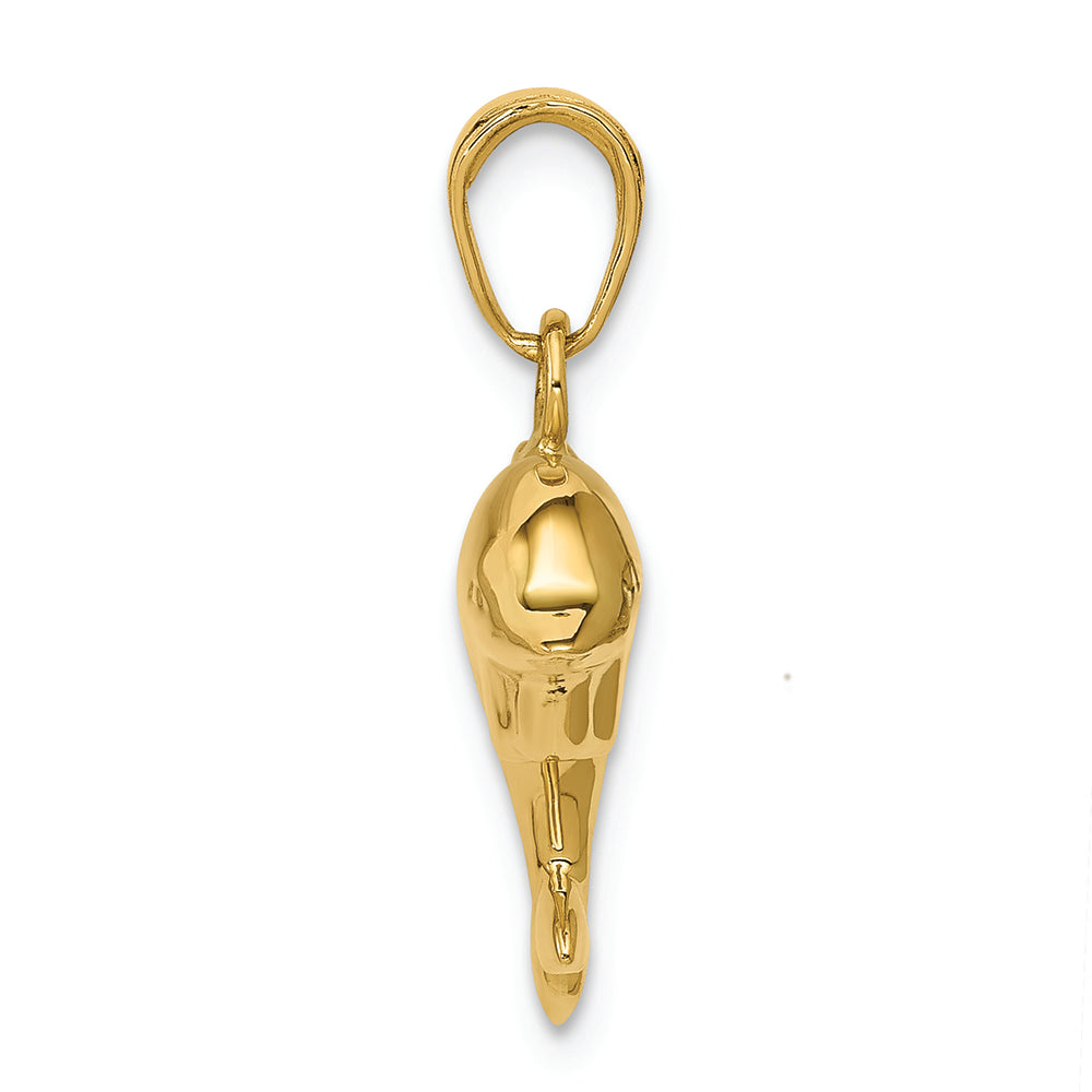 FJC Finejewelers 14k Yellow Gold Polished 3d Dolphin Charm