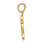 FJC Finejewelers 14k Yellow Gold Solid Polished Open-backed Whale Tail Charm