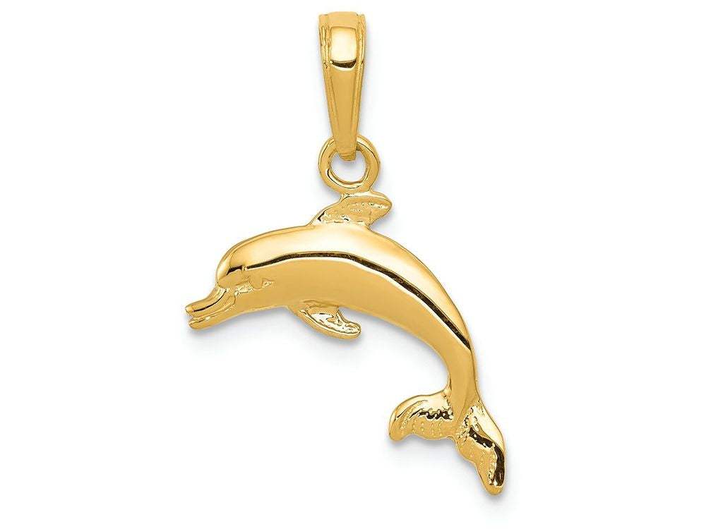 FJC Finejewelers 14k Yellow Gold Dolphin Jumping Charm