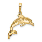 FJC Finejewelers 14k Yellow Gold Dolphin Swimming Charm