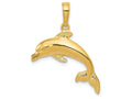 FJC Finejewelers 14k Yellow Gold Dolphin Swimming Charm
