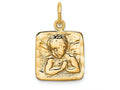 FJC Finejewelers 14k Yellow Gold Satin Bright Cut Angel Charm