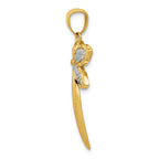 FJC Finejewelers 14k Yellow Gold with with Rhodium Dragonfly Charm