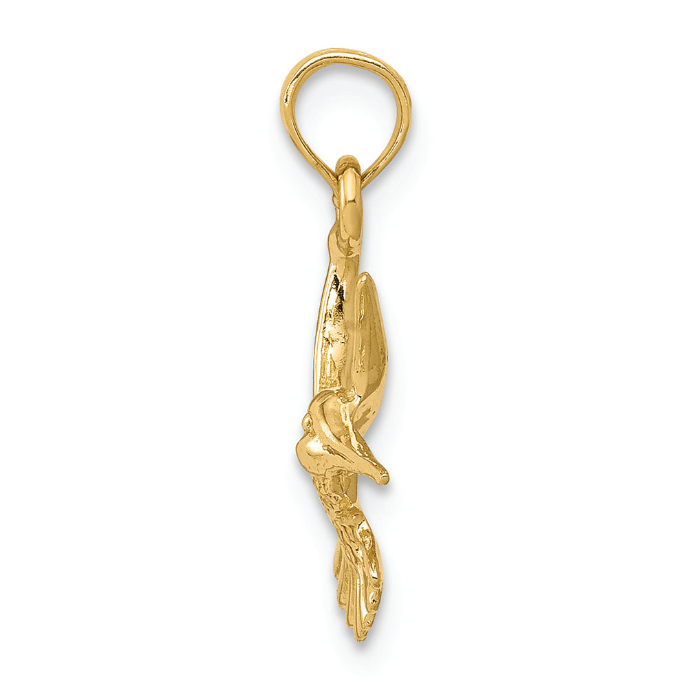 FJC Finejewelers 14k Yellow Gold Hummingbird Charm