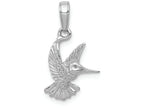 FJC Finejewelers 14k White Gold White Hummingbird Charm Textured