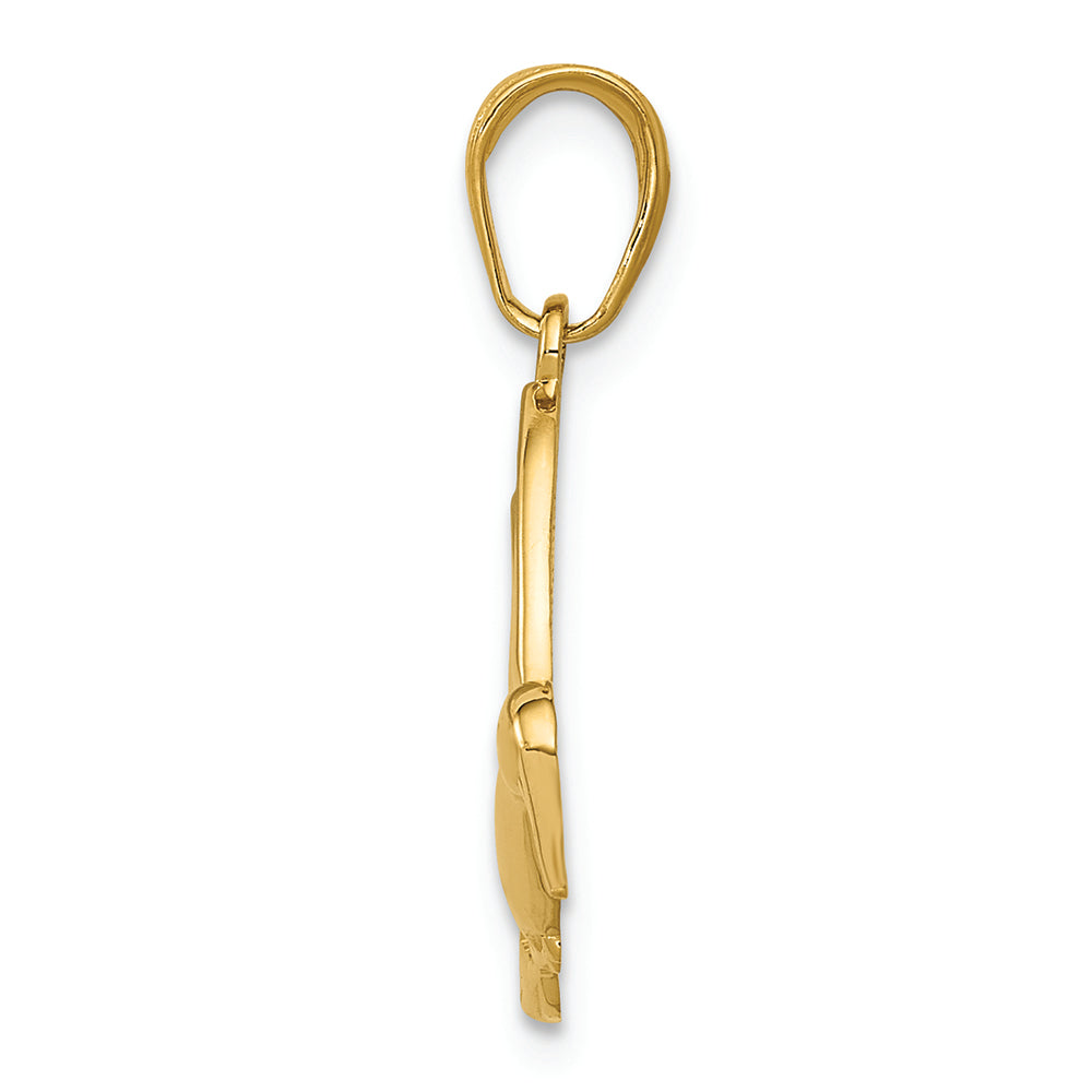 FJC Finejewelers 14k Yellow Gold Hummingbird In Flight Charm